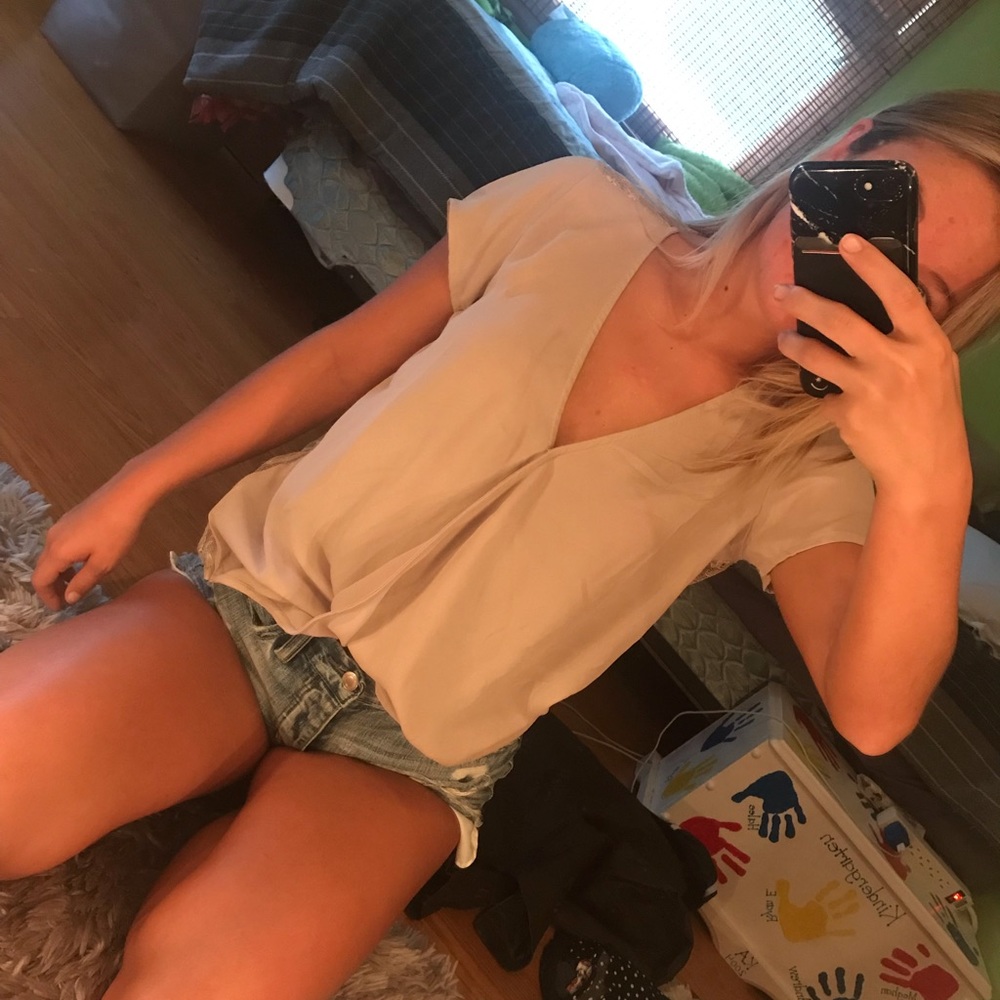 Forever21 Deep V & lace back
